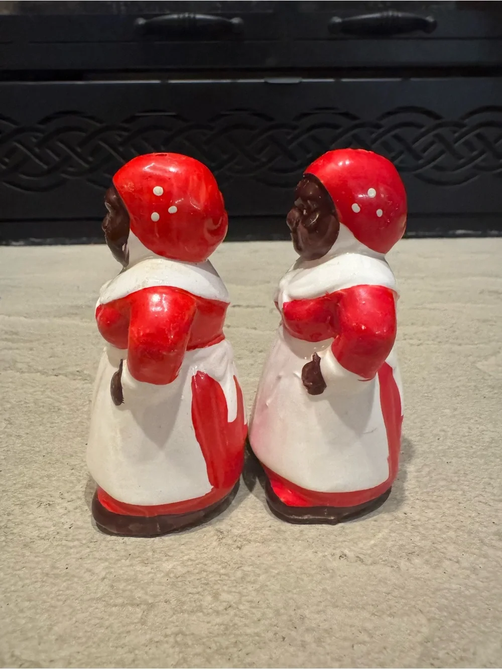 Vintage Black Americana Mammy Salt & Pepper Shakers Ceramic 4“